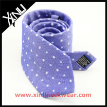 Blue White Silk Linen Man Neckties